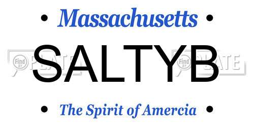 SALTYB Massachusetts License Plate