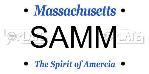 SAMM Massachusetts License Plate