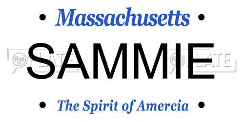 SAMMIE Massachusetts License Plate