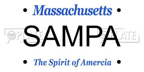 SAMPA Massachusetts License Plate