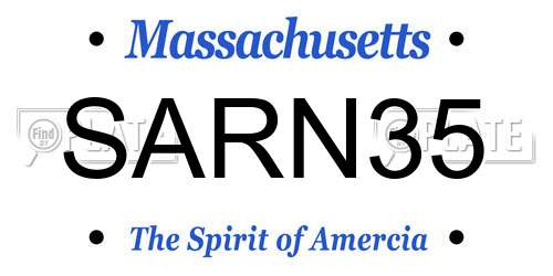 SARN35 Massachusetts License Plate
