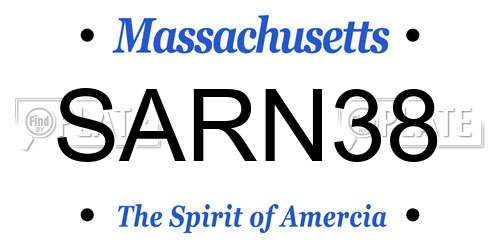 SARN38 Massachusetts License Plate