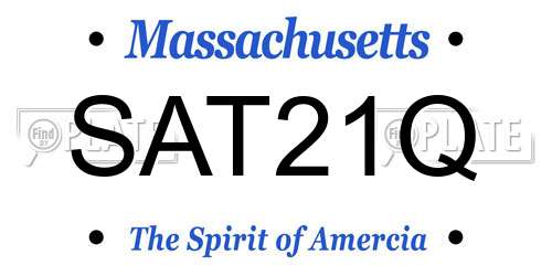 SAT21Q Massachusetts License Plate