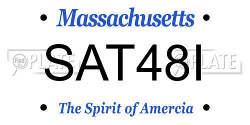 SAT48I Massachusetts License Plate