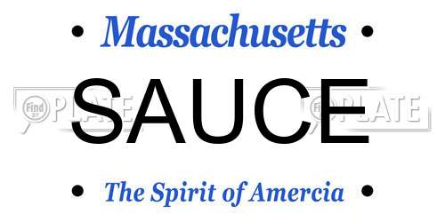 SAUCE Massachusetts License Plate