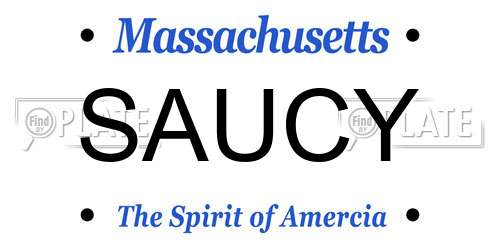SAUCY Massachusetts License Plate