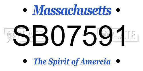 SB07591 Massachusetts License Plate