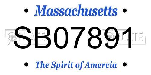 SB07891 Massachusetts License Plate