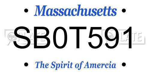 SB0T591 Massachusetts License Plate