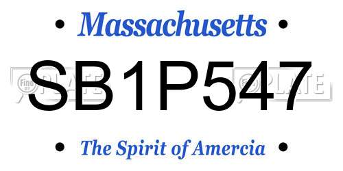 SB1P547 Massachusetts License Plate