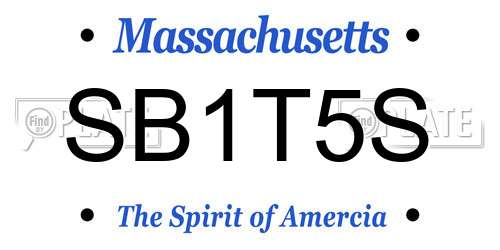 SB1T5S Massachusetts License Plate