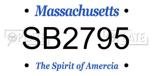 SB2795 Massachusetts License Plate