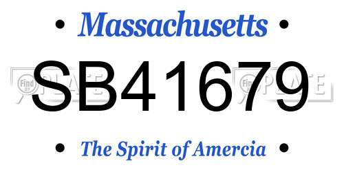 SB41679 Massachusetts License Plate