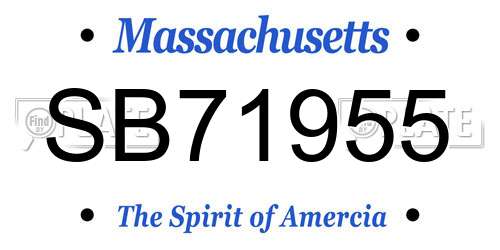 SB71955 Massachusetts License Plate