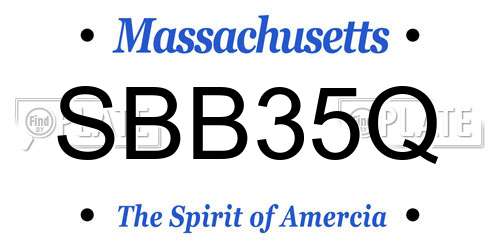 SBB35Q Massachusetts License Plate