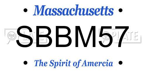 SBBM57 Massachusetts License Plate