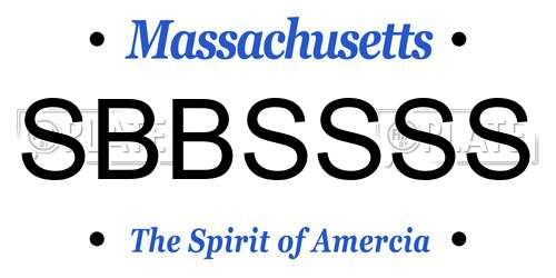 SBBSSSS Massachusetts License Plate