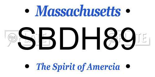 SBDH89 Massachusetts License Plate