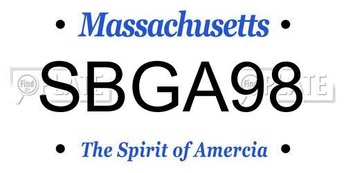 SBGA98 Massachusetts License Plate