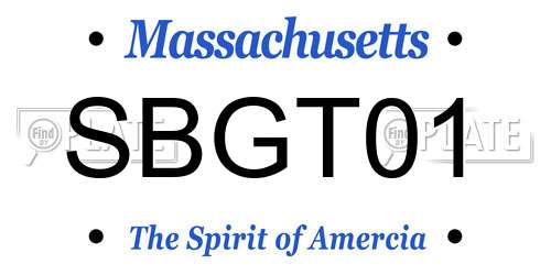 SBGT01 Massachusetts License Plate