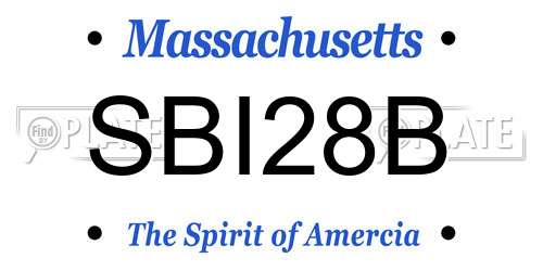 SBI28B Massachusetts License Plate