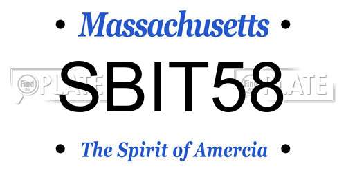 SBIT58 Massachusetts License Plate