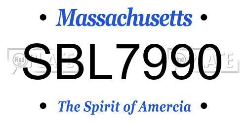 SBL7990 Massachusetts License Plate