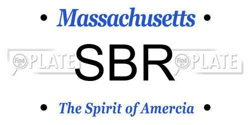 SBR Massachusetts License Plate