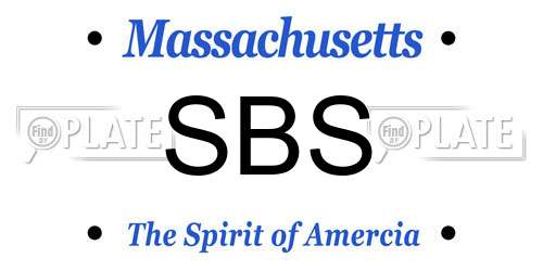 SBS Massachusetts License Plate