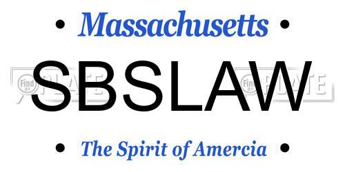 SBSLAW Massachusetts License Plate