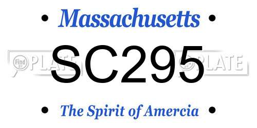 SC295 Massachusetts License Plate