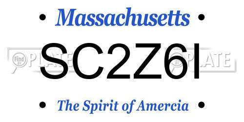 SC2Z6I Massachusetts License Plate
