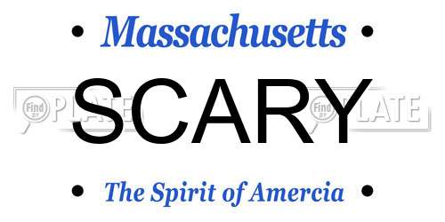 SCARY Massachusetts License Plate