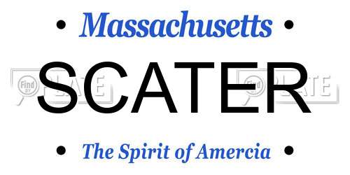 SCATER Massachusetts License Plate