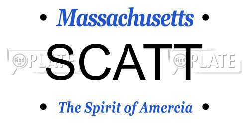 SCATT Massachusetts License Plate