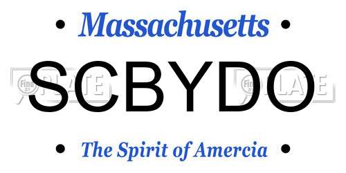 SCBYDO Massachusetts License Plate