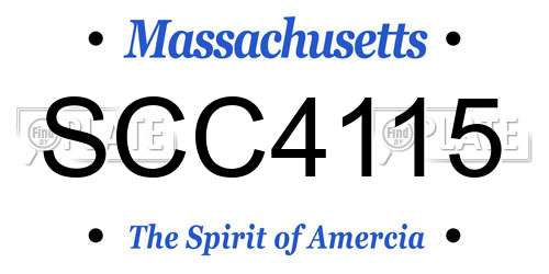 SCC4115 Massachusetts License Plate