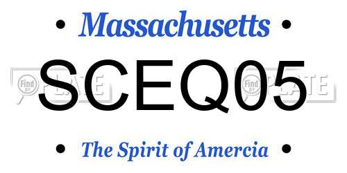 SCEQ05 Massachusetts License Plate