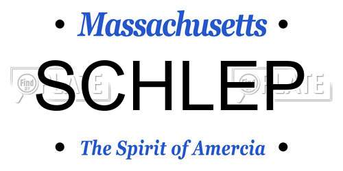 SCHLEP Massachusetts License Plate
