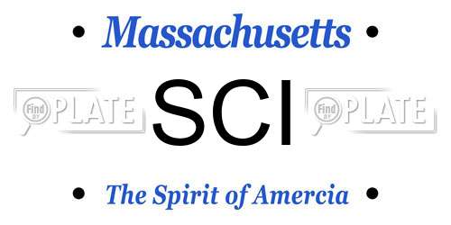 SCI Massachusetts License Plate