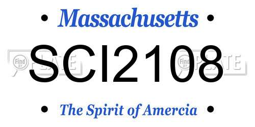 SCI2108 Massachusetts License Plate