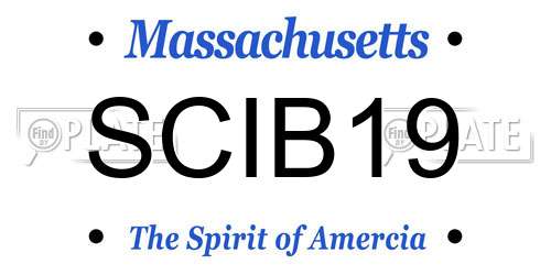 SCIB19 Massachusetts License Plate