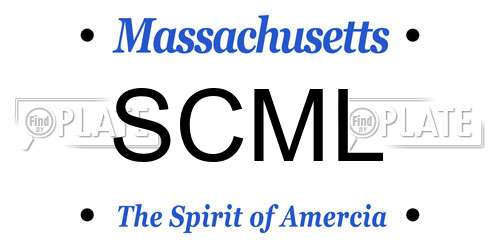SCML Massachusetts License Plate