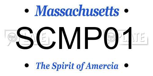SCMP01 Massachusetts License Plate