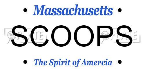 SCOOPS Massachusetts License Plate
