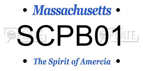 SCPB01 Massachusetts License Plate