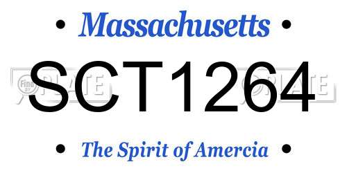SCT1264 Massachusetts License Plate