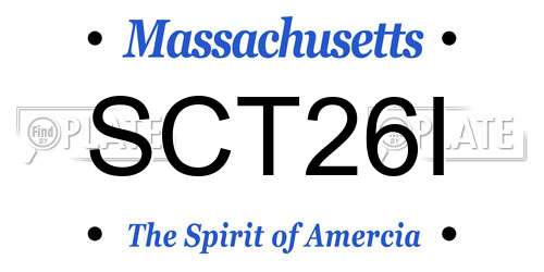 SCT26I Massachusetts License Plate