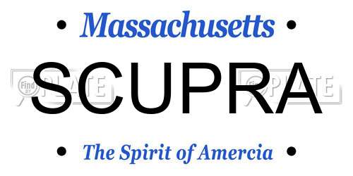 SCUPRA Massachusetts License Plate