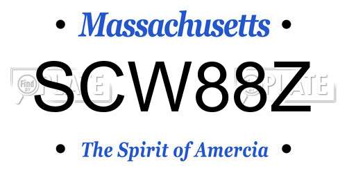 SCW88Z Massachusetts License Plate